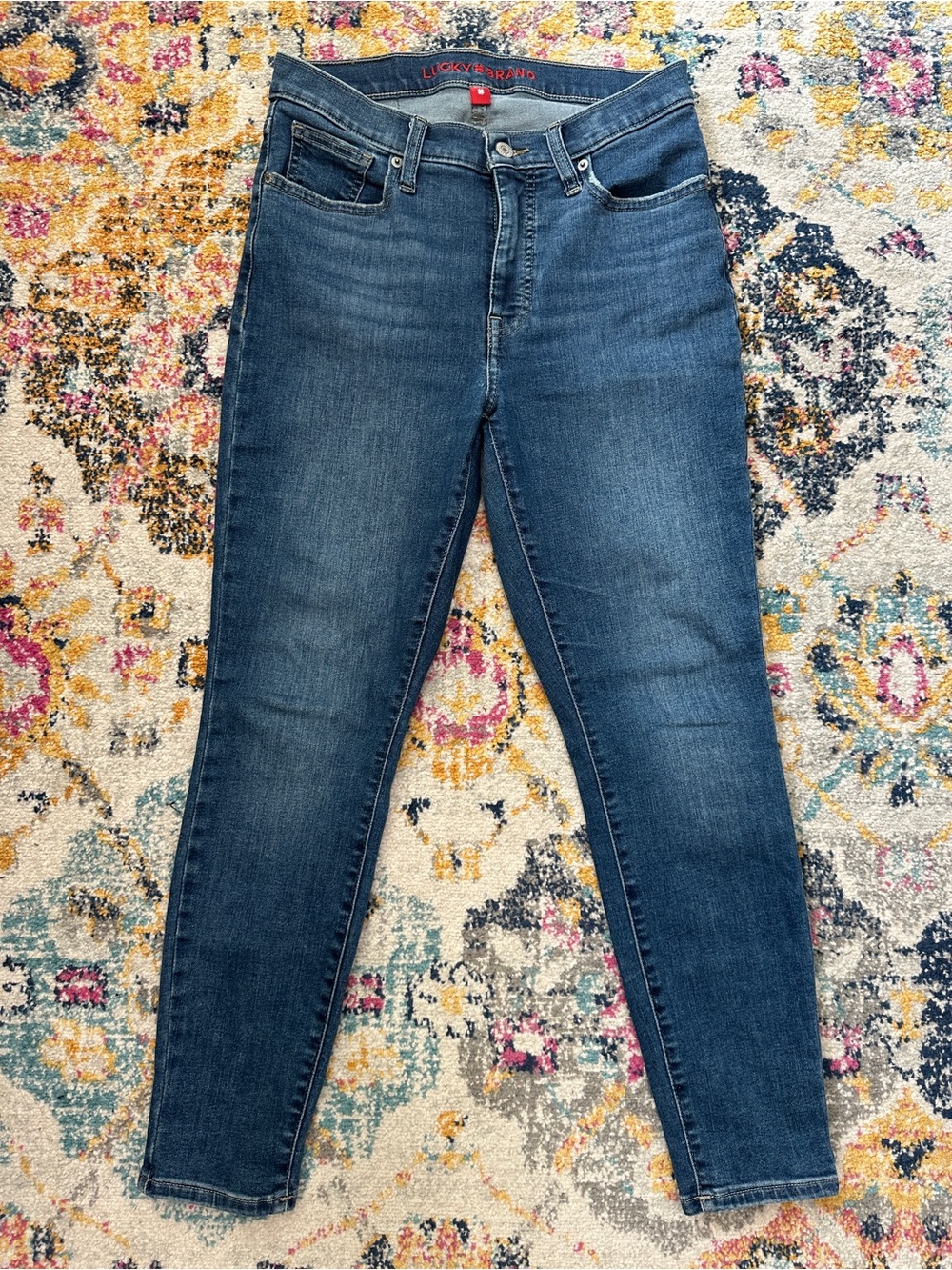 Lucky Brand Bridgette High Rise Skinny Jeans Womens Size 6/28 Medium Wash